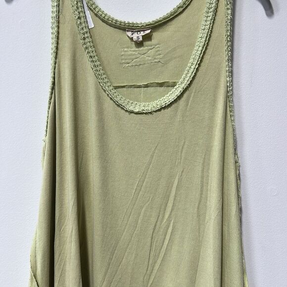 POL Chartreuse Boho Top — Small - Picture 2 of 5